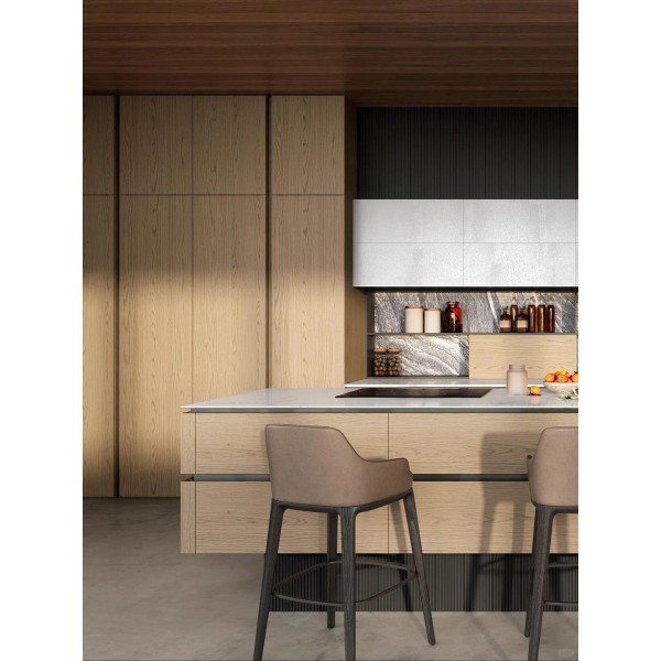Modern Waterproof Wooden Island Kitchen Cabinet with Glass for Bathroom Laundry Room Apartment Home Use