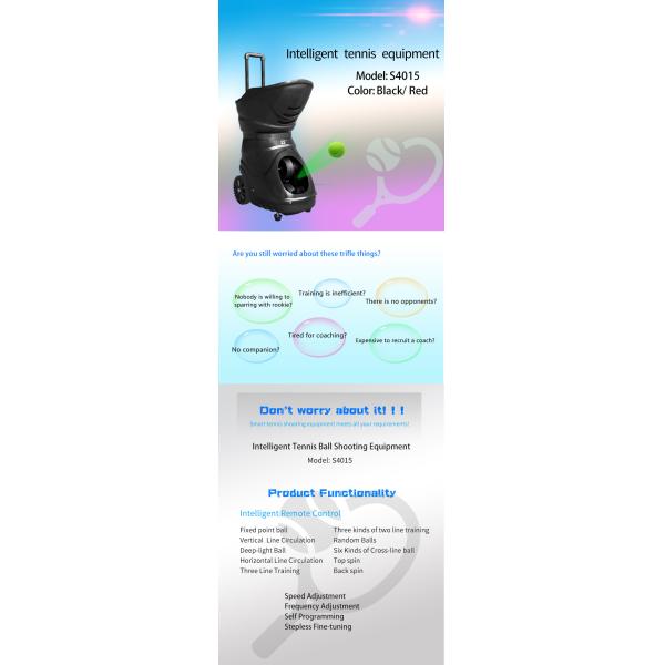 150W Portable Tennis Forehand Practice Machine Multi Function