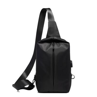 Water Resistant Polyester Lining Anti Theft Chest Sling Bags With USB 5L