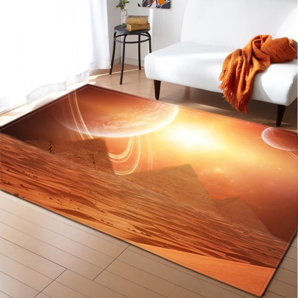 Landscape Cartoon Bedroom Floor Carpets Rug Under Dining Table Machine Washable