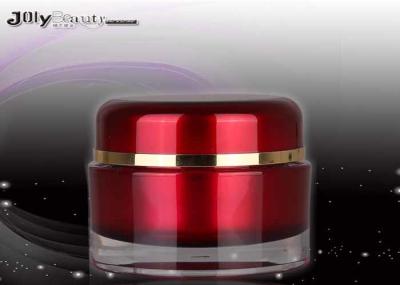 Frosty Evening Cream Red Height 48mm PMMA Cream Cosmetic Jars With Lids 30ML