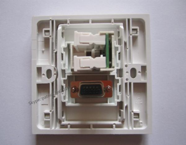 Fashion White Color 86 Wall Socket RJ45 VGA PC Panel For Home Hotel Universal Using