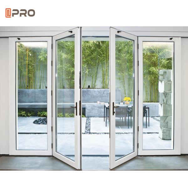 Huge Modern Black White Aluminium Hinged Doors Profession Security Doors For Home