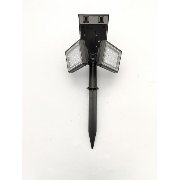 сад 24.5x15x14cm солнечный приведенный в действие привел батарею лития ABS 2000mah 18650 голов 24LED светов двойную