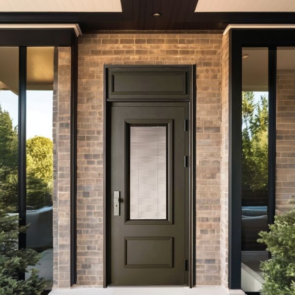 Luxury Villa Galvanized Steel Front Door Anti Theft Burglar Proof Main Entrance