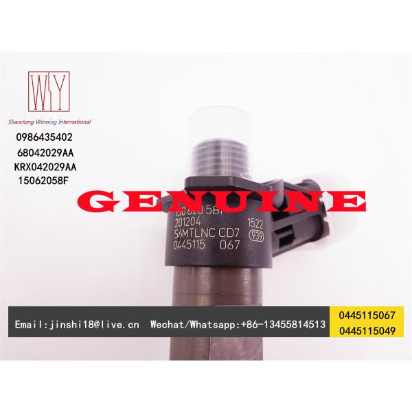 Bosch Genuine Piezo Fuel Injector 0445115067 0445115049 0986435402 for Chrysler Dodge Jeep 68042029AA 15062058F KRX04202