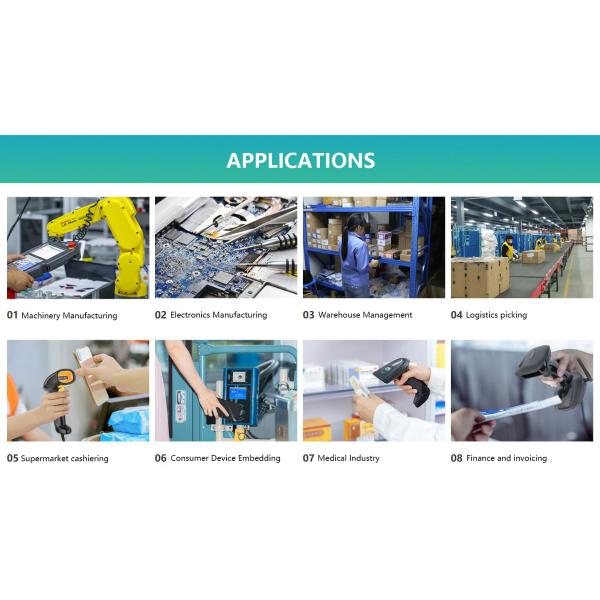 Escáner de código QR de mano personalizado CMOS 2D 1D Escáner de código de barras con cable