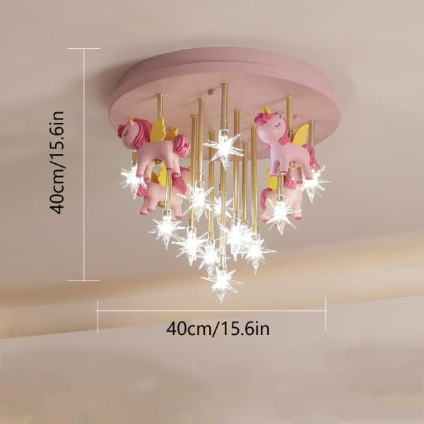 Nnicorn Shape Led Cute Bedroom Lights For Girls Baby Room Light For Kids Room Chandelier(WH-MA-137)