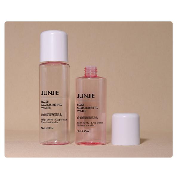 250 ml 300 ml Botellas de plástico para cosméticos Shampoo Conditioner Botellas de aceite Impresión de logotipos