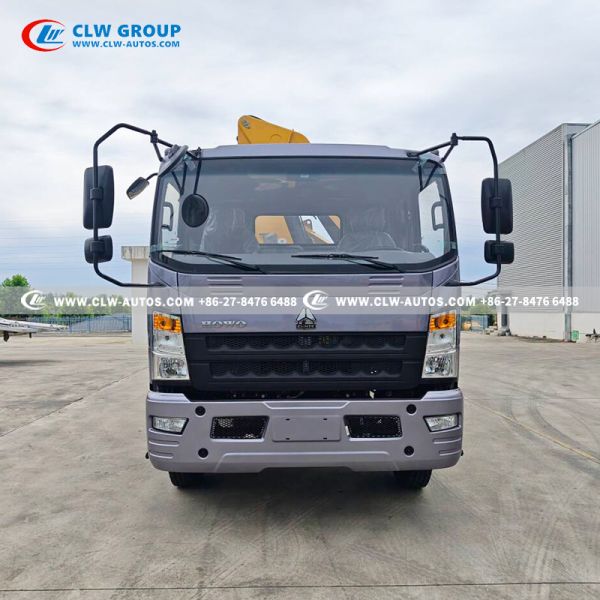 HOWO 5 Ton Knuckle Boom Crane Truck for Dual Lifting & Hauling