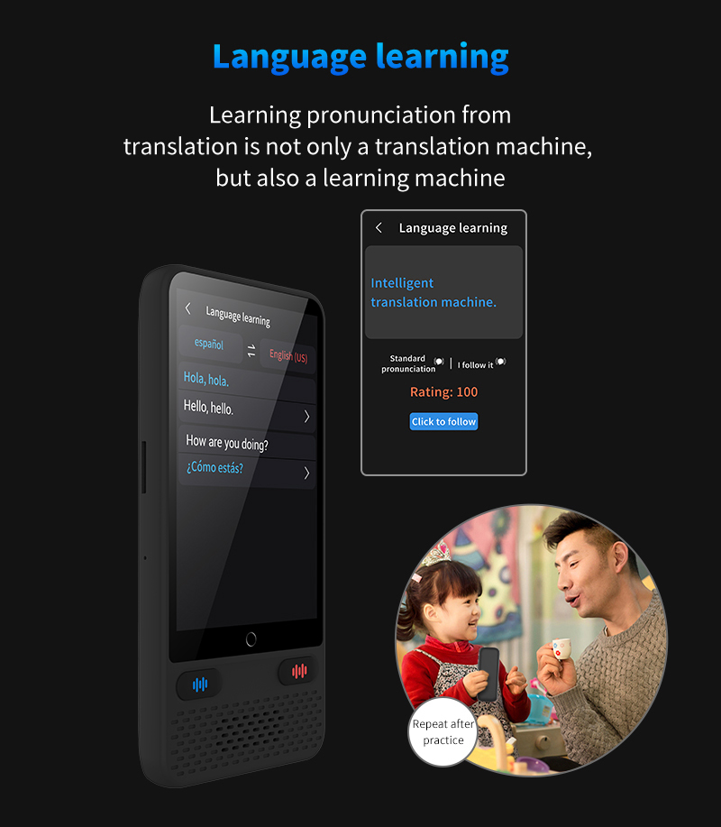 Online Offline Intelligent Language Translator Interpretation Device Text Translation