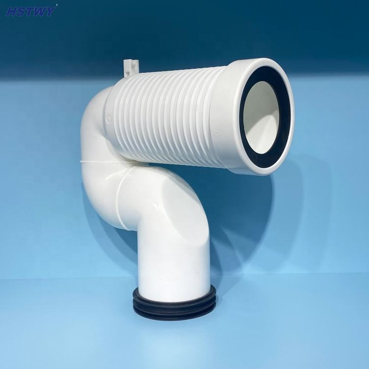 White PP Bathroom Pipe Connection Pipe Toilet Accessory Bathtub Pipe Drainage Water Trap