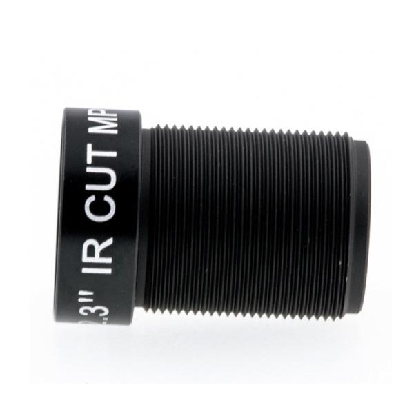 S Mount 4K Low Distortion Lens 5.4mm 1/2.3 F2.5 12MP 60 Degrees CCTV Wide Angle Lens