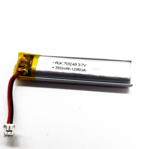 Batería de litio Lipo Polímero 701248 350mAh 3.7V Para lectura de lápiz Grabadora de voz Batería de dispositivo de belleza