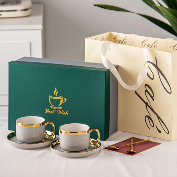 Классический фарфоровый стакан и тарелка набор кофе чайная чашка с тарелкой День отца подарки идеи