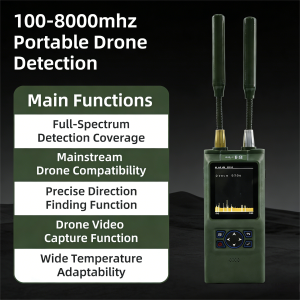 100-8000MHZ drone detector handheld drone detection 1~3km drone detection distance for wearable use ladasky ldkw08