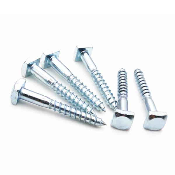 Цинк M6 покрыл винт квадратной головки деревянного винта прямоугольный