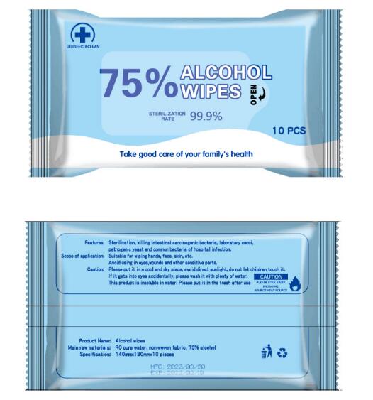 Anti Virus Sterilized Wet Wipes Disposable Medical Grade Disinfectant Wipes