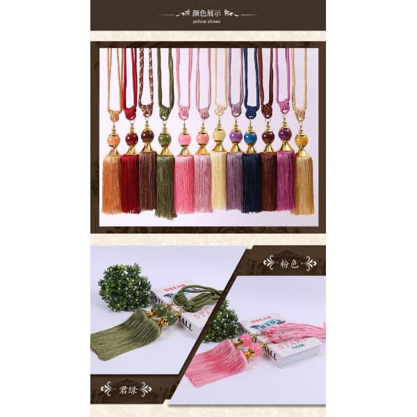 Glass Crystal Round Head Rope Curtain Bandage For Living Room
