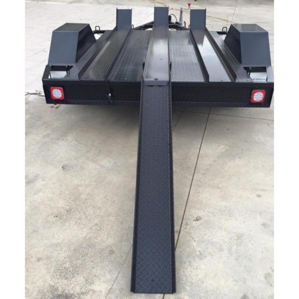 7x5 Three Track Motorcycle Transport Trailer , 2 Bike Motorcycle Trailer