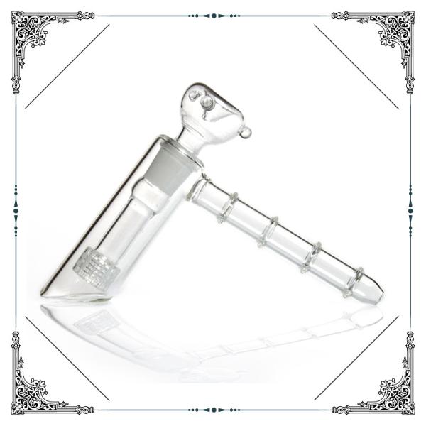 Colored Matrix Percolator Glass Hammer Bubblers , Wp52 Smoking Water Bubbler
