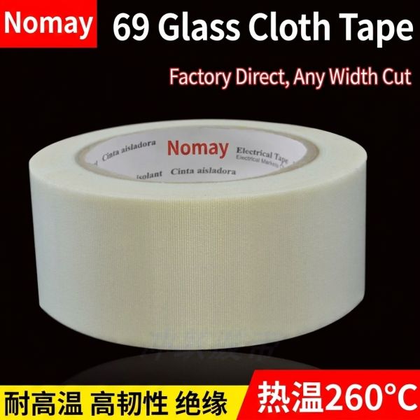 High Temperature Resistant Double Sided Glass Cloth Tape with H-Class Insulation and Clean Removal Without Residue