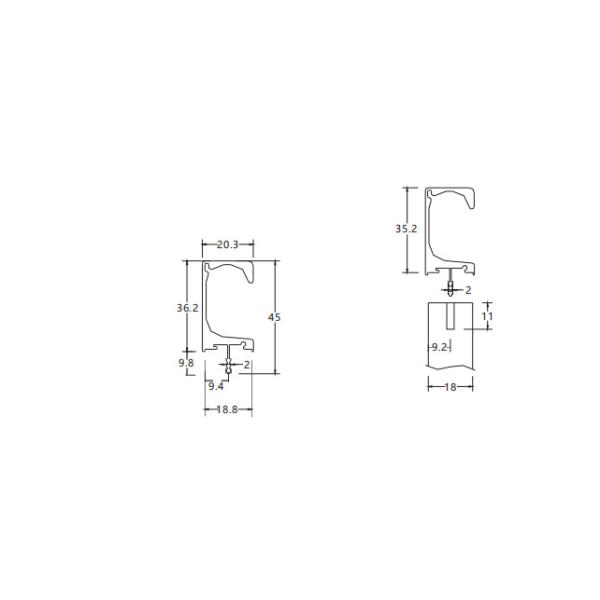 Kitchen Furniture Aluminium 80mm Modern Drawer Pulls