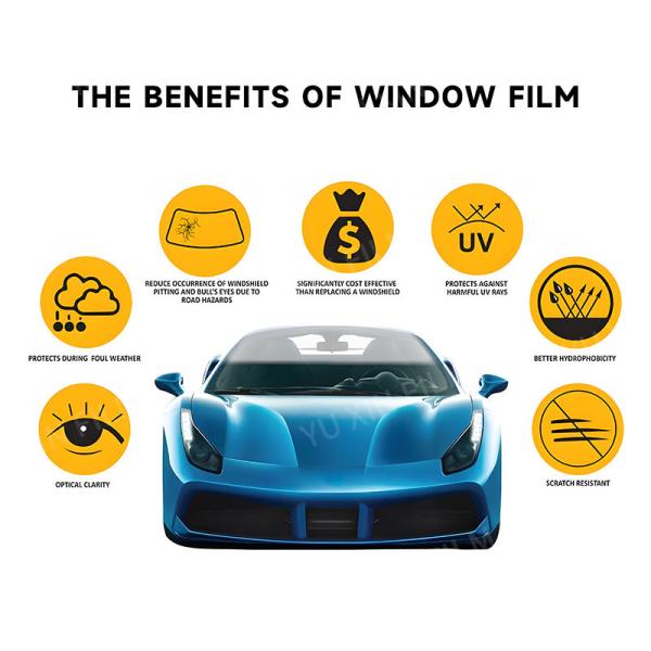 2mli 3mil Thickness Metallic Car Window Tint Metallic Window Film Self Adhesive