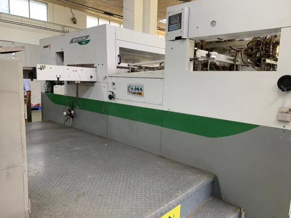 Used BOBST SP-102 Automatic Die Cutting & Creasing Machine, Max Die Cutting Size:720x1020mm,Max Die Cutting Speed:7500s/h,Max Perssure:250T