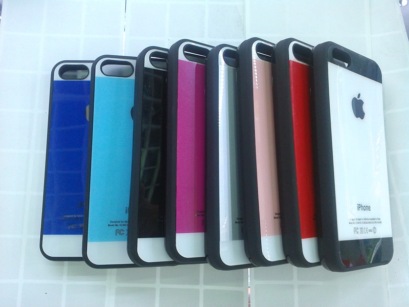 Block Defender Iphone 5 Hard Shell Case TPU With Custom Logo Printing