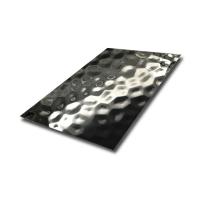 Le finissage à ondulations de l'eau a martelé la feuille décorative noire d'acier inoxydable pour le revêtement de mur