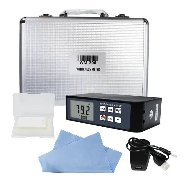Paint Paper Powder Whiteness Meter Light Leucometer Handheld Digital with Aluminium Case