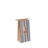 Bolso de Tin Tie Dessert Kraft Papel con la ventana para los alimentos de preparación rápida para llevar