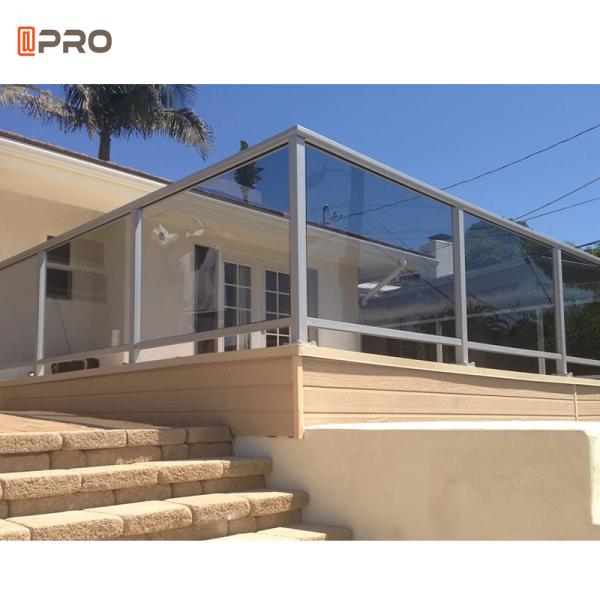 Interior Glass Swimming Pool Aluminum Handrails Stainless Steel Stairs Balustrades