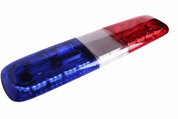 Roof Mounted Emergency Strobe Light Bar With PC Cover Aluminum Base