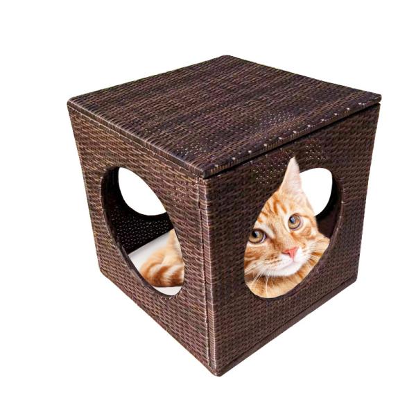 Outdoor Furniture Rattan Wicker Pet House Bed KD Dog House