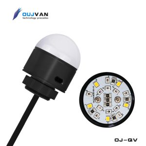 OUJVAN QV Hemisphere LED Signal Indicator Light DC12V DC24V 35mm 50mm RYG Industrial Warning Lamp IP54 IP65