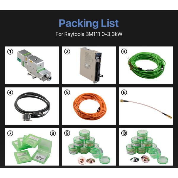 Stable 3300W Fiber Laser Cutter Head , Multifunctional Laser Cutting Spare Parts