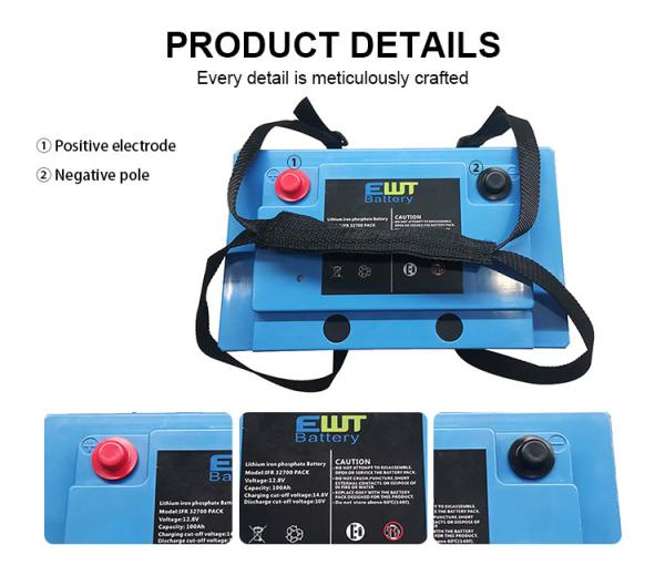 BMS LiFePo4 Bateria de ciclo profundo 200ah 12V 100Ah Bateria Li-Ion