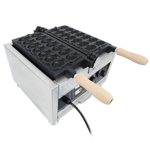 Stainless Steel Electric Taiyaki Machine for Fish Shape Snack Equipment 380x380x245mm