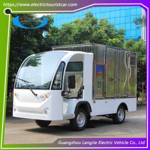 Мощный двигатель мощностью 5 кВт с левым приводом Электрическая багажная тележка 2 места Электрический грузовой автомобиль с крышей