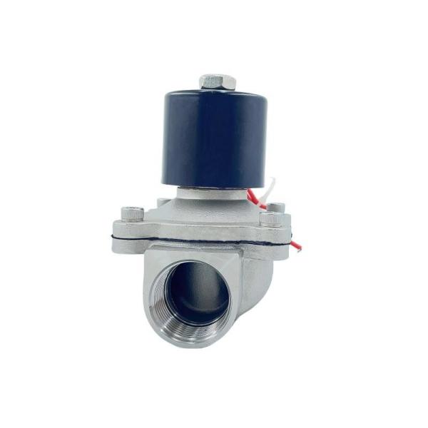 2W de aço inoxidável válvula solenoide de fluido de água elétrica compacta e design de economia de espaço
