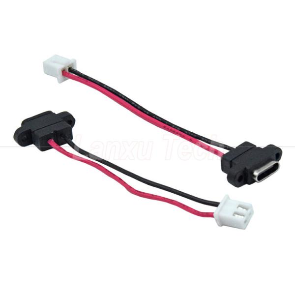 防水USBタイプC 女性ソケットから2ピン4ピンPH 2.0 XH 2.54 SH1.0 VH ZH MX接続ケーブル