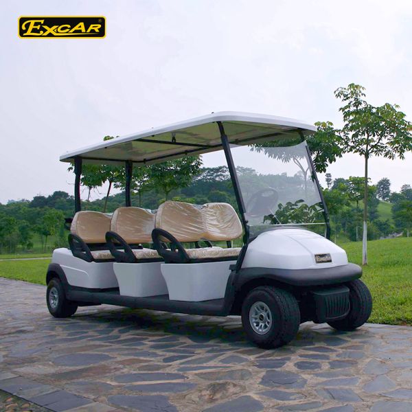 6-Seat Electric Golf Cart Aluminum Body Custom Color with 48V Lithium/Lead Acid Battery Strong Climbing Ability