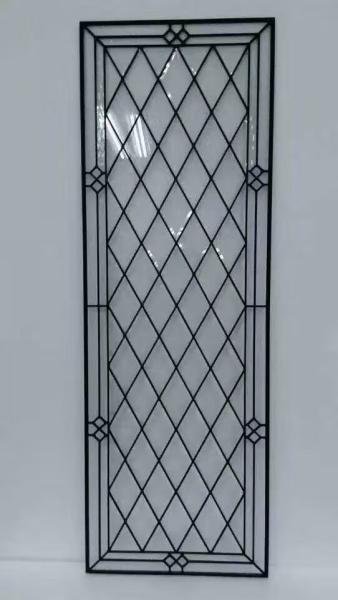 patina caming  decorative glass with all clear bevel 1thickness