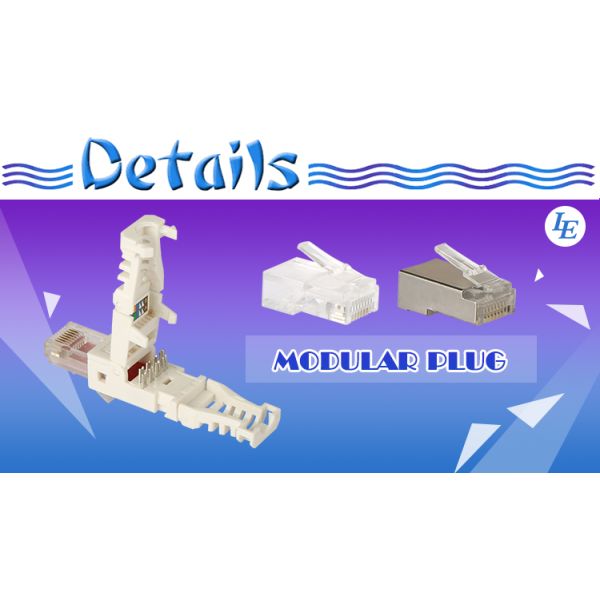 Toolless Cat6A FTP RJ45 Modular Plug, Shielded 8P8C Connector for Network Cabling