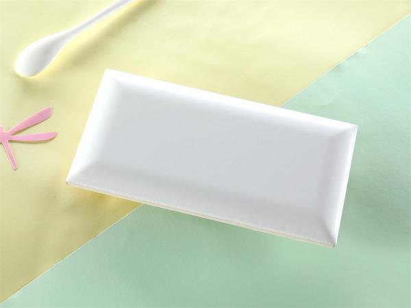 White Glossy Ceramic Wall Tiles 75x152mm for Kitchen Bathroom