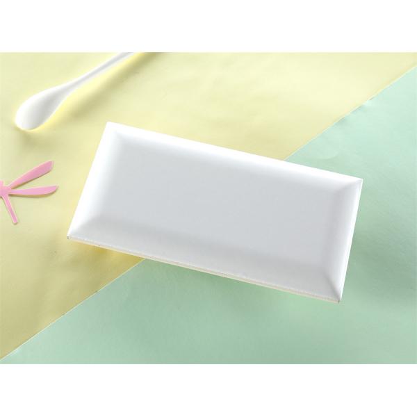 White Glossy Ceramic Wall Tiles 75x152mm for Kitchen Bathroom