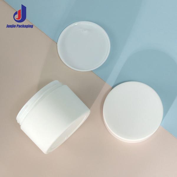 Acceptable Customer's Logo Simple Custom PP Plastic Face Cream Double Layer Eye Cream Moisturizer Cosmetic Jar Containers