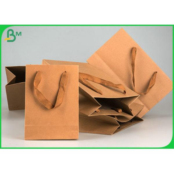 SGS Approved 70GSM 80GSM Brown Kraft Liner Paper For Making Shopping Bags